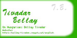 tivadar bellay business card